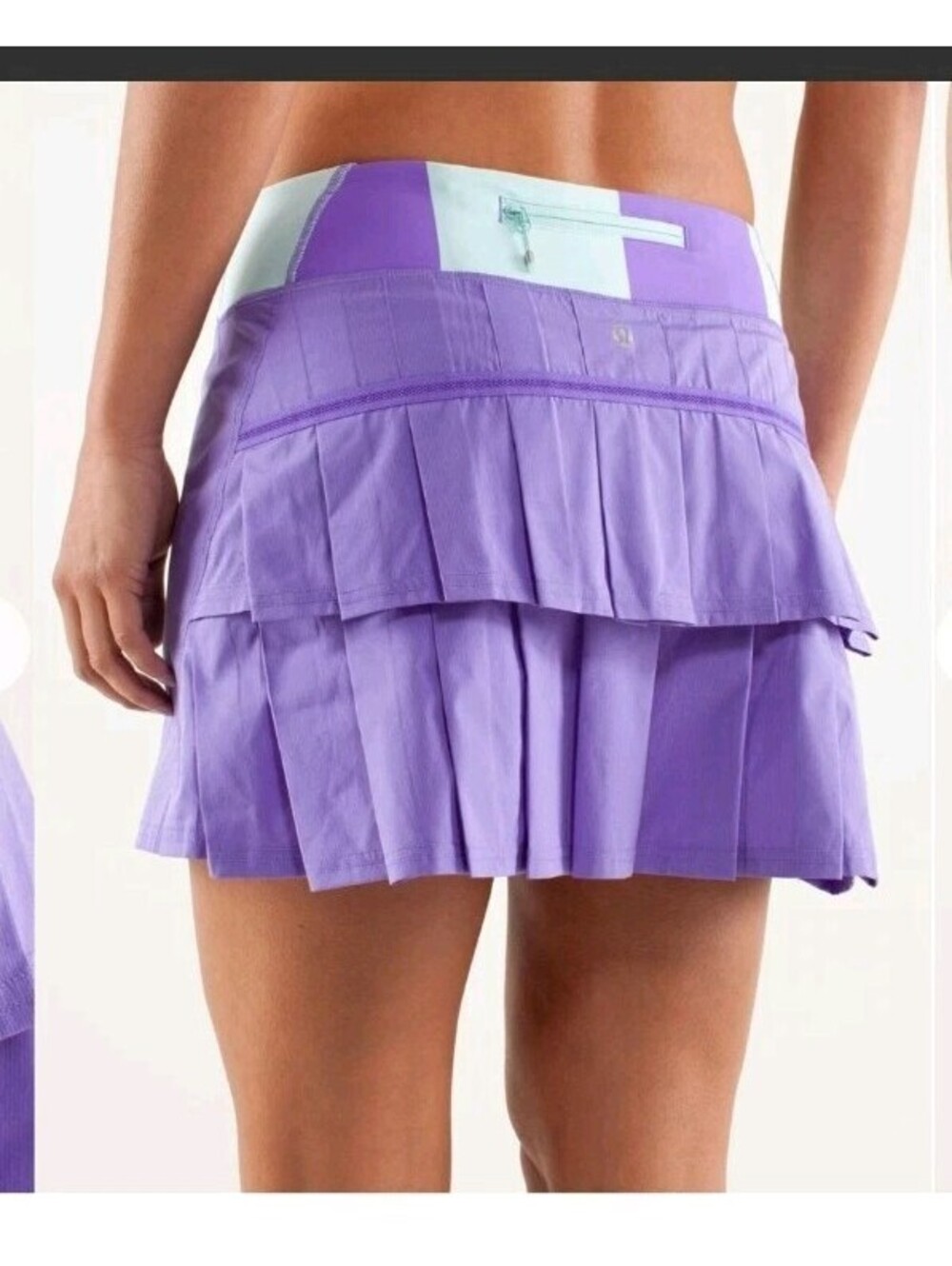 Lululemon Run Pace Setter Skirt Purple Mint Pleated Tennis/pickleball  Skort 6R